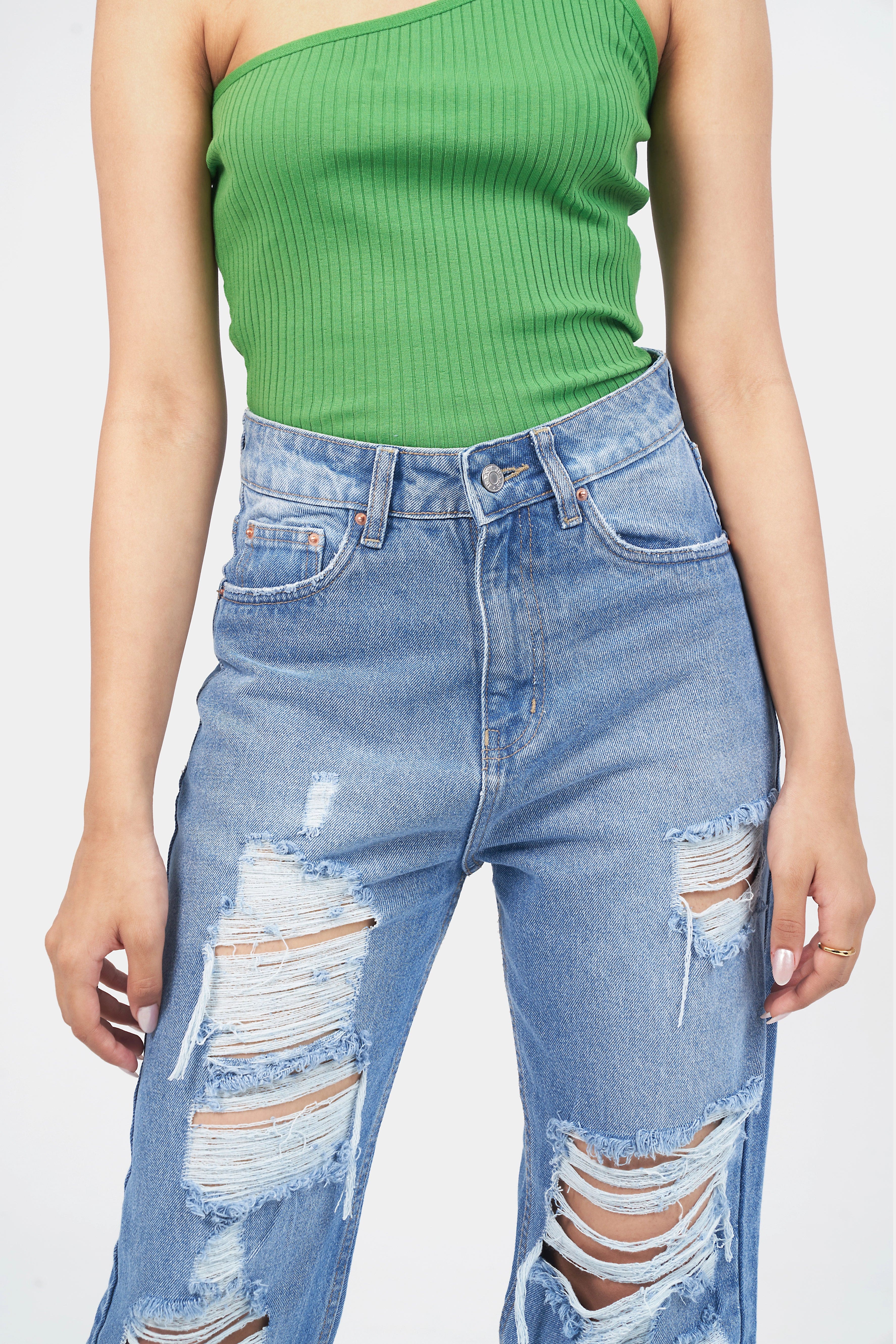 Chloe vintage blue mom fit jeans with a high waist for women | Circle Of  Trust official webshop